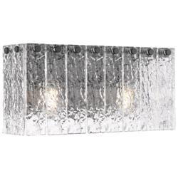 Z-Lite Glacier 7" High Matte Black 2-Light Wall Sconce