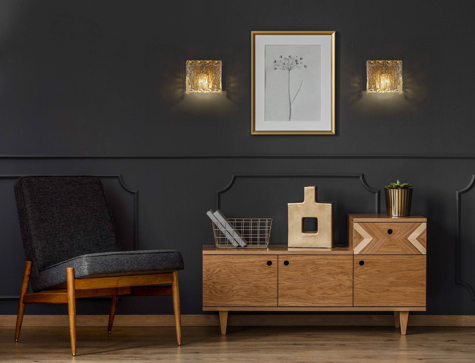 Image 2 Z-Lite Glacier 7" High Modern Gold Wall Sconce more views