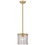 2_Z-Lite Glacier 8 1/2" Wide Modern Gold Textured Glass Mini Pendant