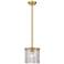 Z-Lite Glacier 8 1/2" Wide Modern Gold Textured Glass Mini Pendant