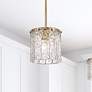 1_Z-Lite Glacier 8 1/2" Wide Modern Gold Textured Glass Mini Pendant