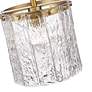 7_Z-Lite Glacier 8 1/2" Wide Modern Gold Textured Glass Mini Pendant more views