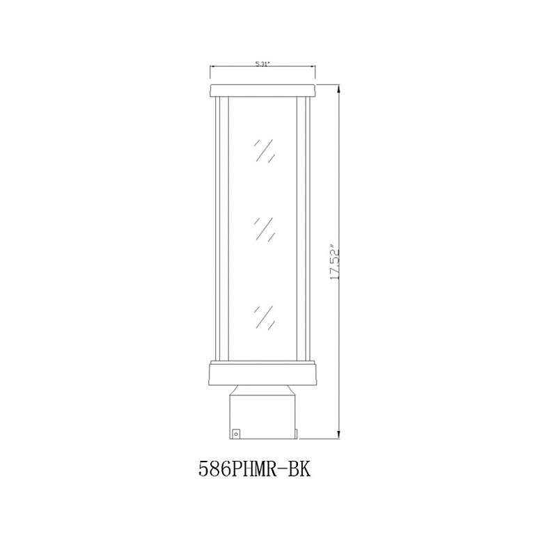 Image 6 Z-Lite Glenwood 15" High Black Outdoor Post Light more views