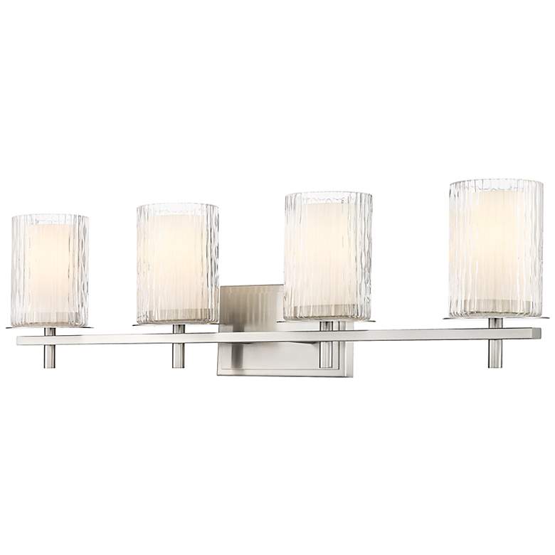 Image 2 Z-Lite Grayson 31" Wide Brushed Nickel 4-Light Bath Light
