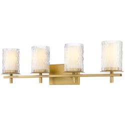 Z-Lite Grayson 31"W Modern Gold 4-Light Vanity Bath Light