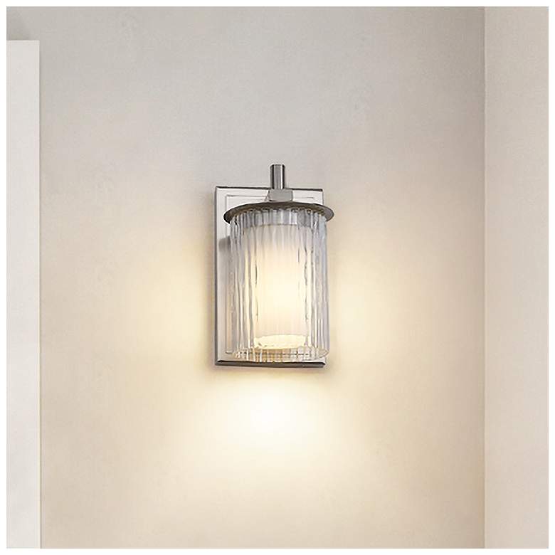 Image 1 Z-Lite Grayson 8 1/4" High Brushed Nickel 1-Light Wall Sconce
