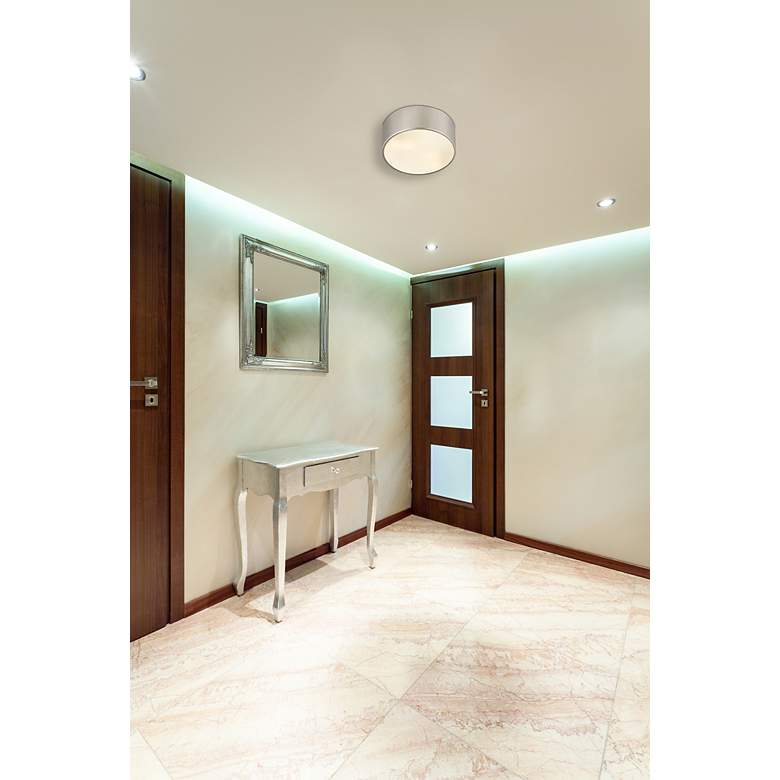 Image 4 Z-Lite Harley 12" Brushed Nickel 2-Light Flush Mount Ceiling Light more views