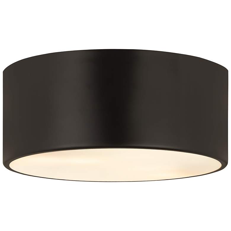 Image 2 Z-Lite Harley 12" Wide Matte Black 2-Light Flush Mount Ceiling Light