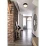 3_Z-Lite Harley 12" Wide Matte Black 2-Light Flush Mount Ceiling Light more views