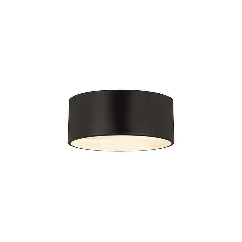 Image 5 Z-Lite Harley 12" Wide Matte Black 2-Light Flush Mount Ceiling Light more views