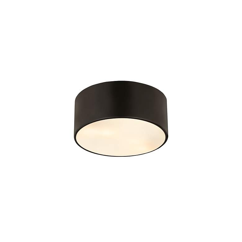 Image 6 Z-Lite Harley 12" Wide Matte Black 2-Light Flush Mount Ceiling Light more views
