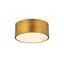 6_Z-Lite Harley 12" Wide Rubbed Brass Drum Ceiling Light more views