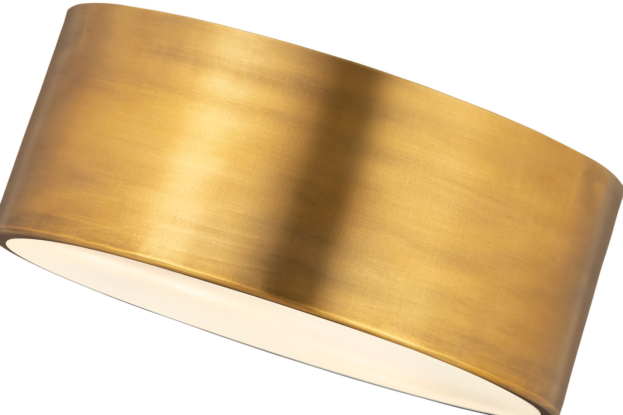 Z-Lite Harley 12" Wide Rubbed Brass Drum Ceiling Light in scene