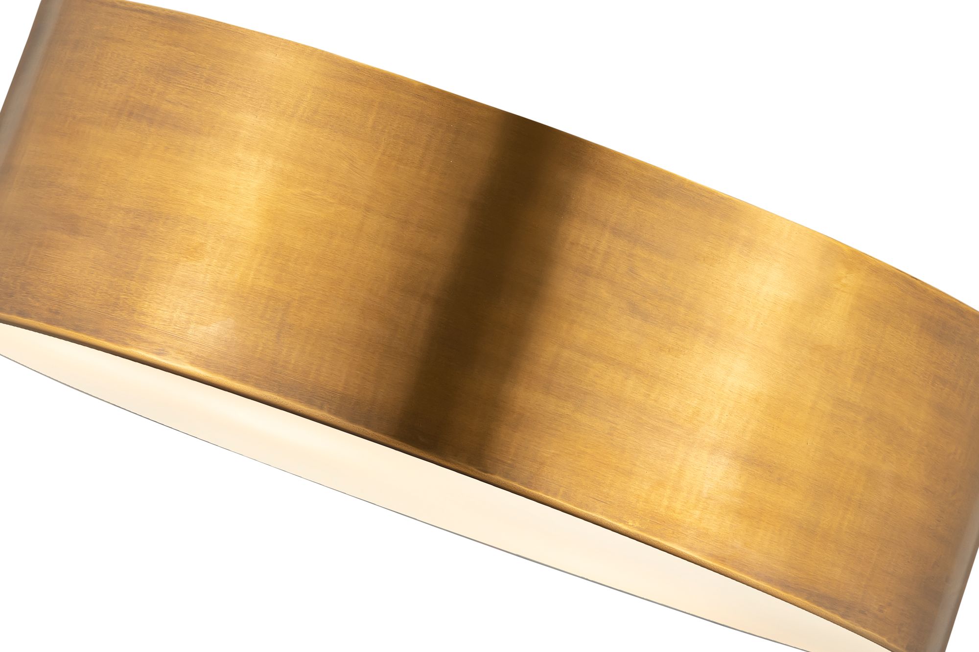 Z-Lite Harley 16" Wide Rubbed Brass Drum Ceiling Light in scene