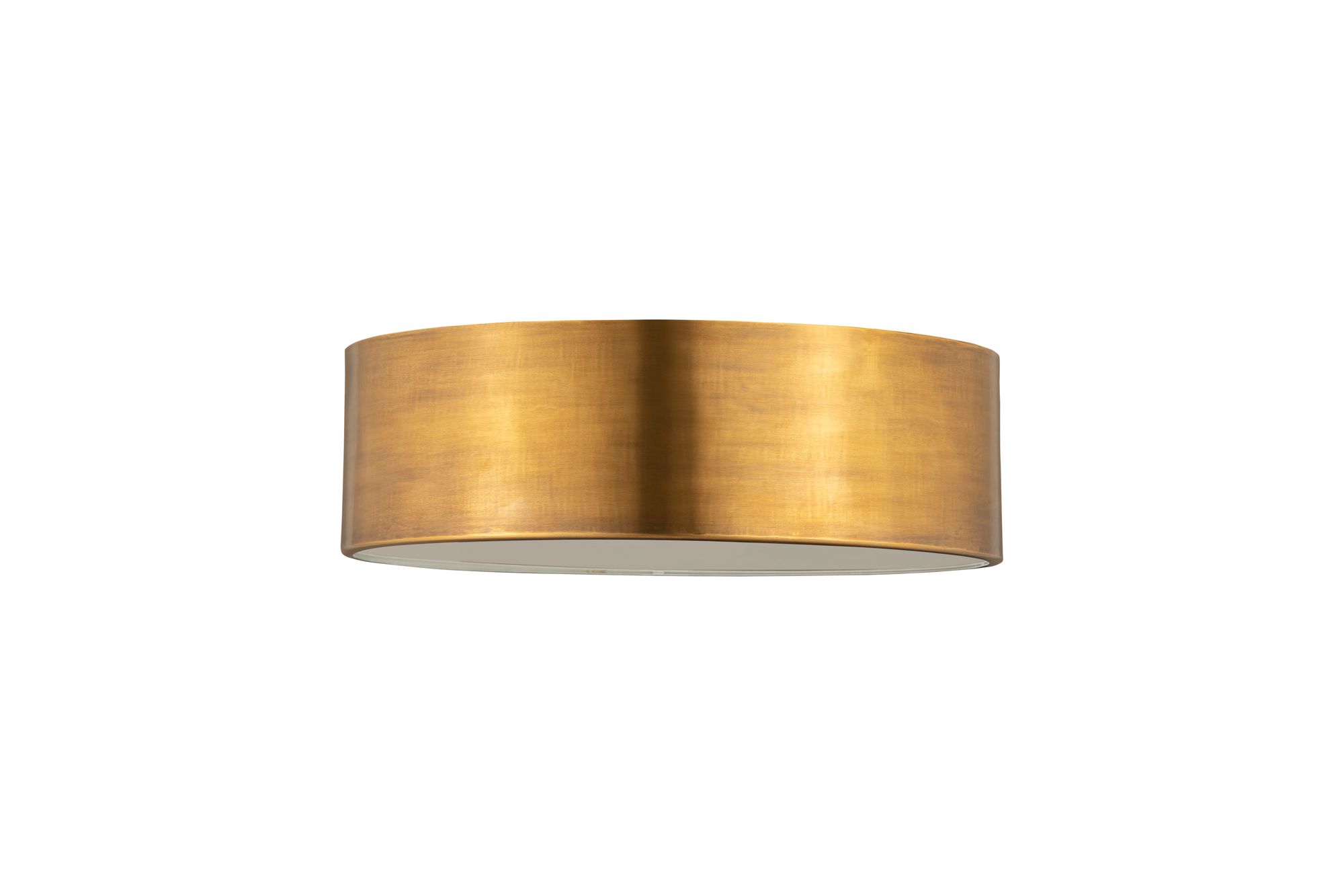 Z-Lite Harley 16" Wide Rubbed Brass Drum Ceiling Light in scene