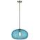 Z-Lite Harmony 14" Wide Brushed Nickel Blue Glass Pendant Light