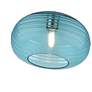 5_Z-Lite Harmony 14" Wide Brushed Nickel Blue Glass Pendant Light more views