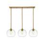 5_Z-Lite Harmony 36" Wide Olde Brass 3-Light Linear Pendant more views