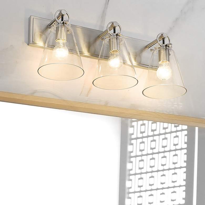 Image 2 Z-Lite Harper 23" Wide Brushed Nickel 3-Light Vanity Bathroom Fixture