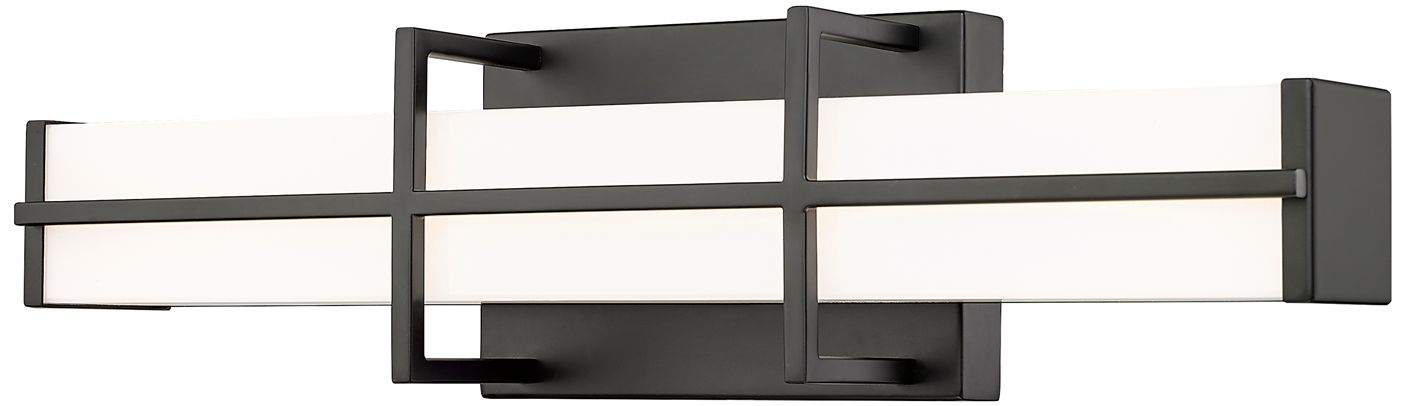 Z-Lite Harrison 18" Wide Matte Black LED Vanity Bath Light