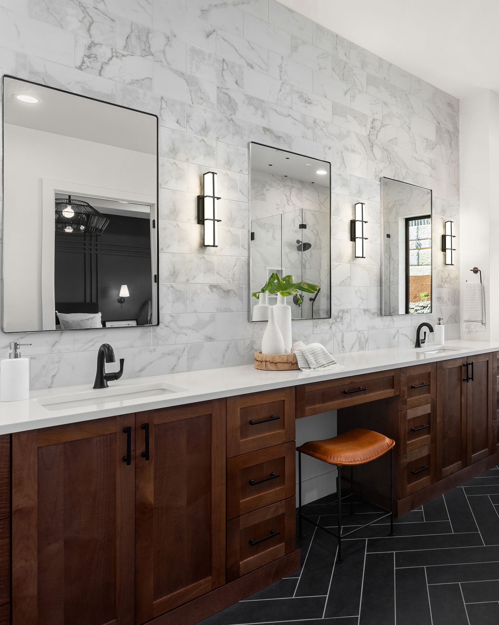 Image 3 Z-Lite Harrison 18" Wide Matte Black LED Vanity Bath Light more views