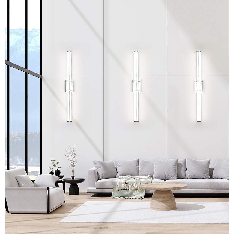 Image 3 Z-Lite Harrison 40" Wide Chrome LED Vanity Bath Light more views