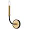 Z-Lite Haylie 1 Light Wall Sconce in Matte Black + Olde Brass