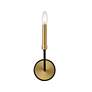 5_Z-Lite Haylie 1 Light Wall Sconce in Matte Black + Olde Brass more views