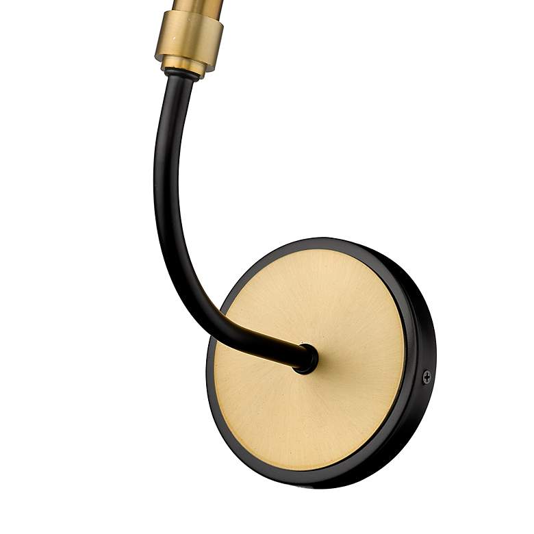 Image 7 Z-Lite Haylie 1 Light Wall Sconce in Matte Black + Olde Brass more views