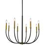 3_Z-Lite Haylie 31 1/2" Matte Black and Brass 8-Light Candle Chandelier