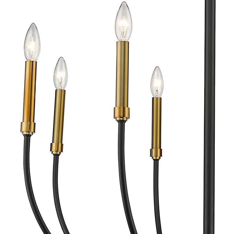 Image 4 Z-Lite Haylie 31 1/2" Matte Black and Brass 8-Light Candle Chandelier more views