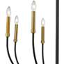4_Z-Lite Haylie 31 1/2" Matte Black and Brass 8-Light Candle Chandelier more views