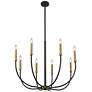 5_Z-Lite Haylie 31 1/2" Matte Black and Brass 8-Light Candle Chandelier more views
