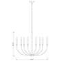 6_Z-Lite Haylie 31 1/2" Matte Black and Brass 8-Light Candle Chandelier more views