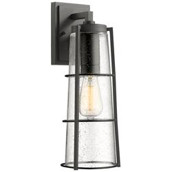 Z-Lite Helix 1 Light Outdoor Wall Sconce in Black