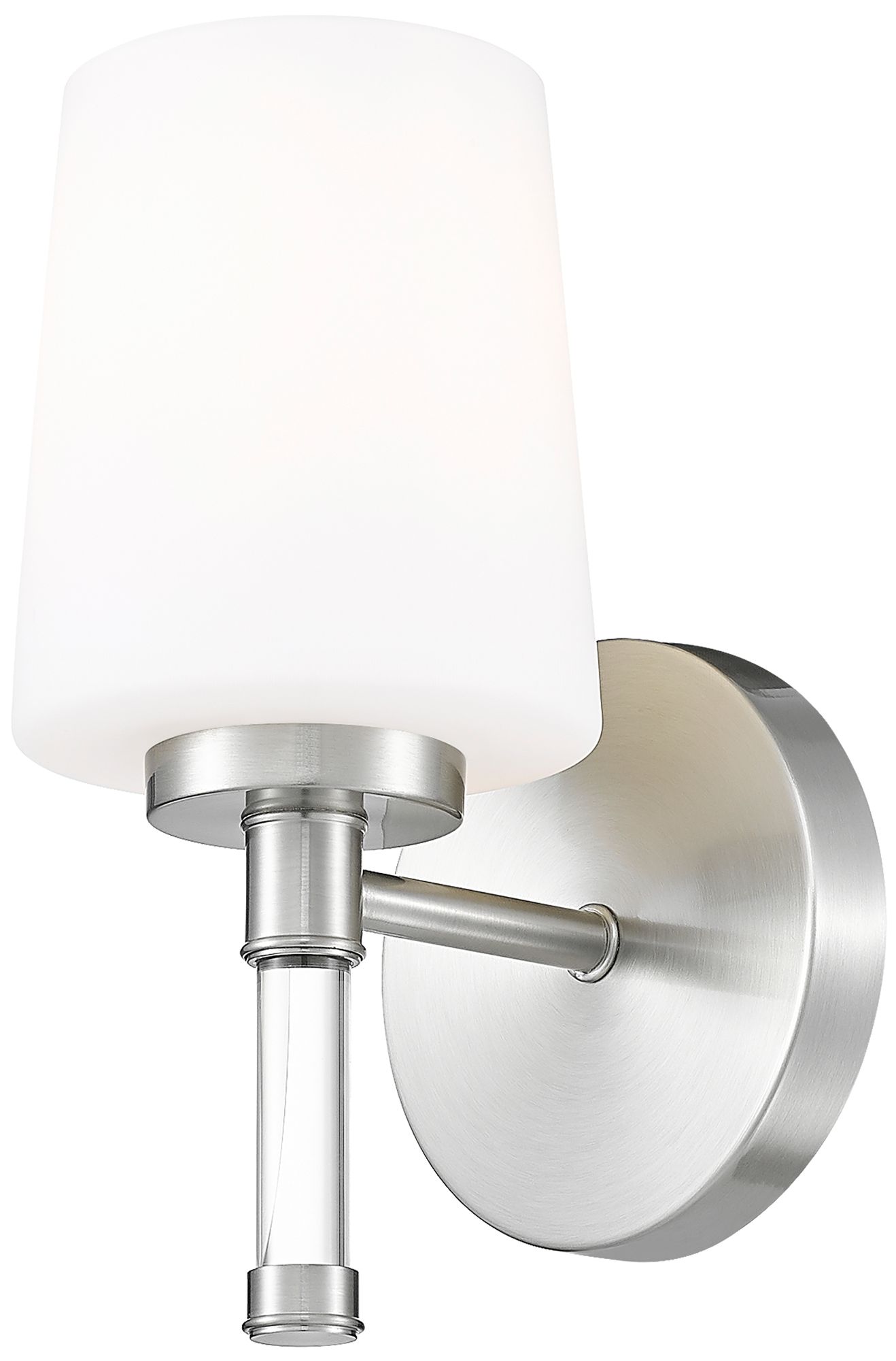 Image 5 Z-Lite Henri Brushed Nickel 1 Light Vanity with White Opal Glass Shade more views