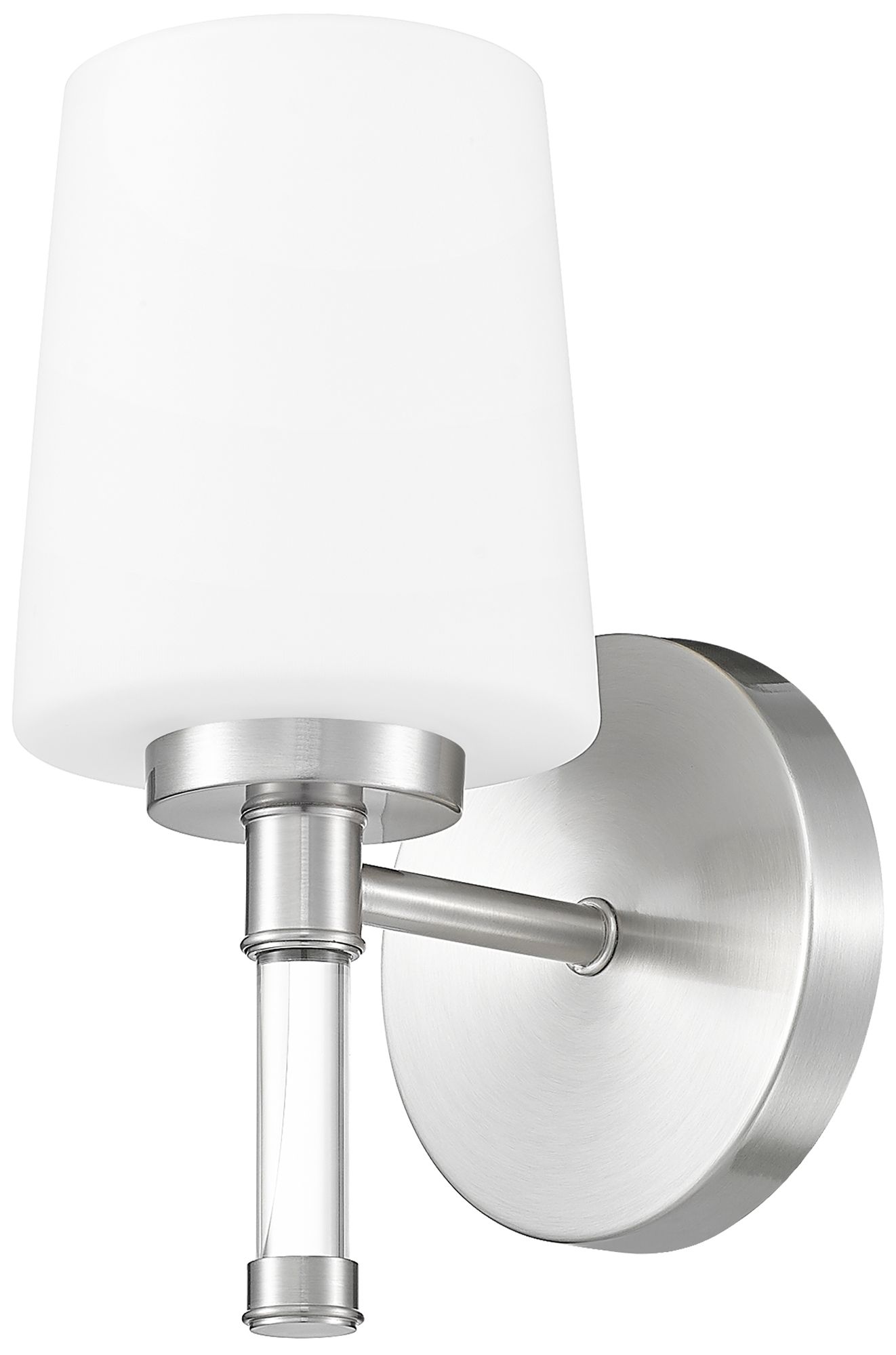 Image 7 Z-Lite Henri Brushed Nickel 1 Light Vanity with White Opal Glass Shade more views