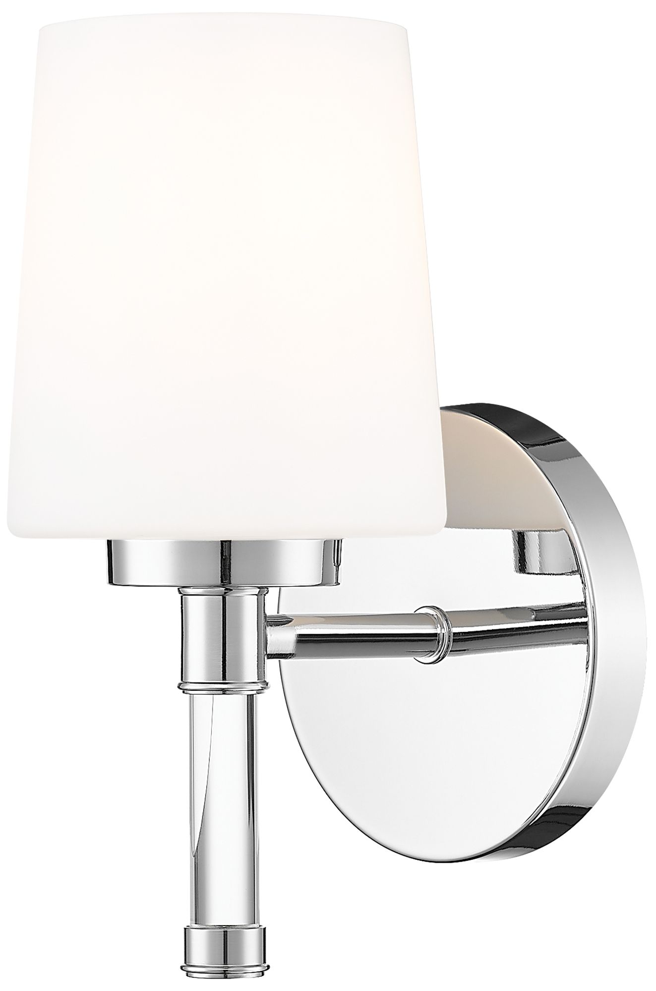 Image 2 Z-Lite Henri Chrome  1 Light Vanity with White Opal Glass Shade
