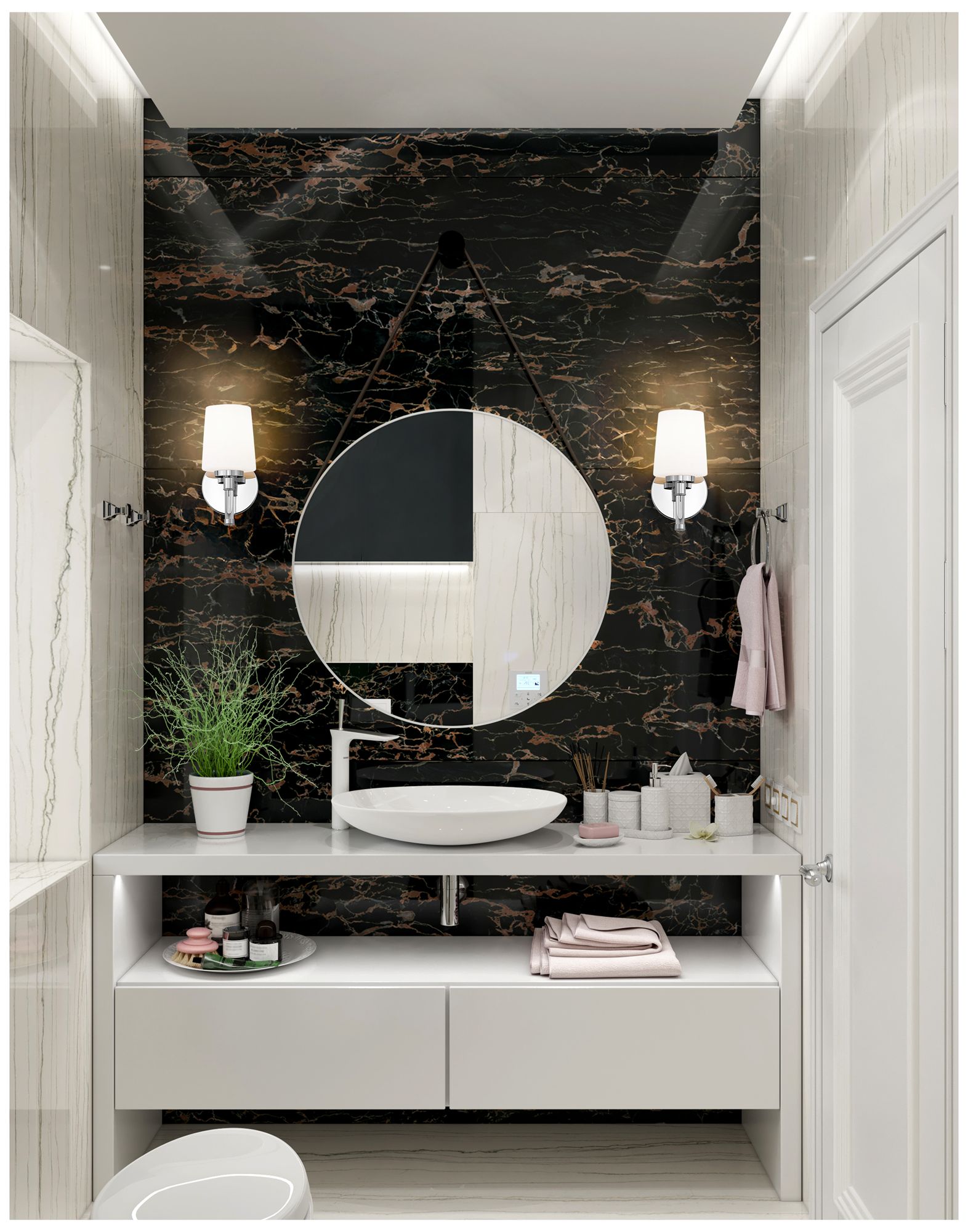 Image 3 Z-Lite Henri Chrome  1 Light Vanity with White Opal Glass Shade more views