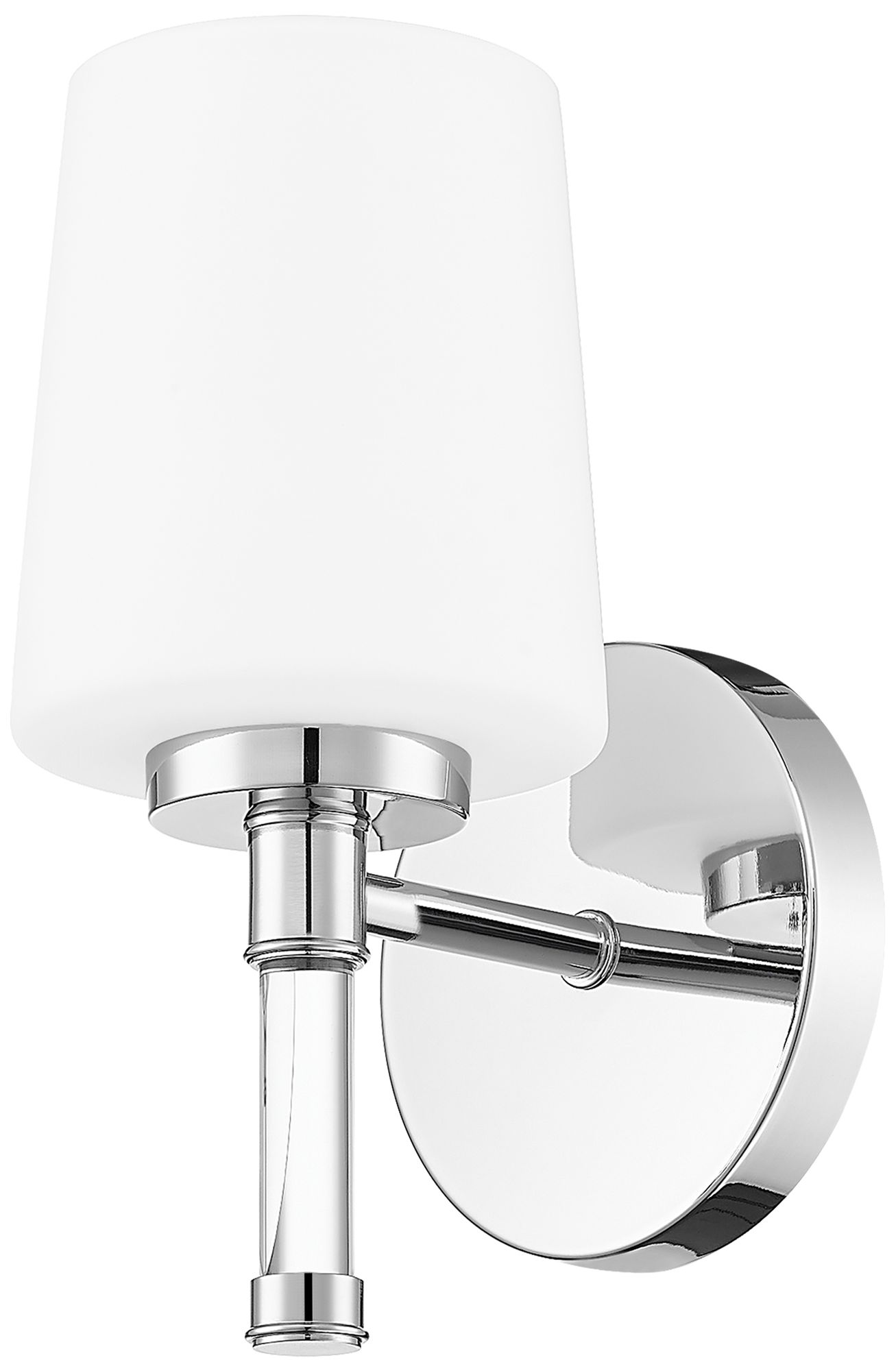 Image 7 Z-Lite Henri Chrome  1 Light Vanity with White Opal Glass Shade more views
