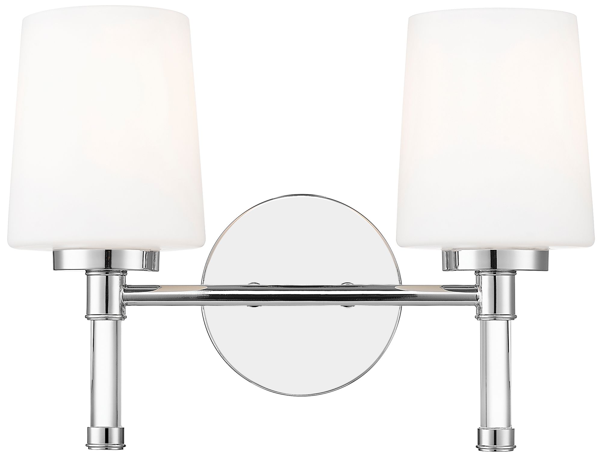 Image 4 Z-Lite Henri Chrome  2 Light Vanity with White Opal Glass Shade more views