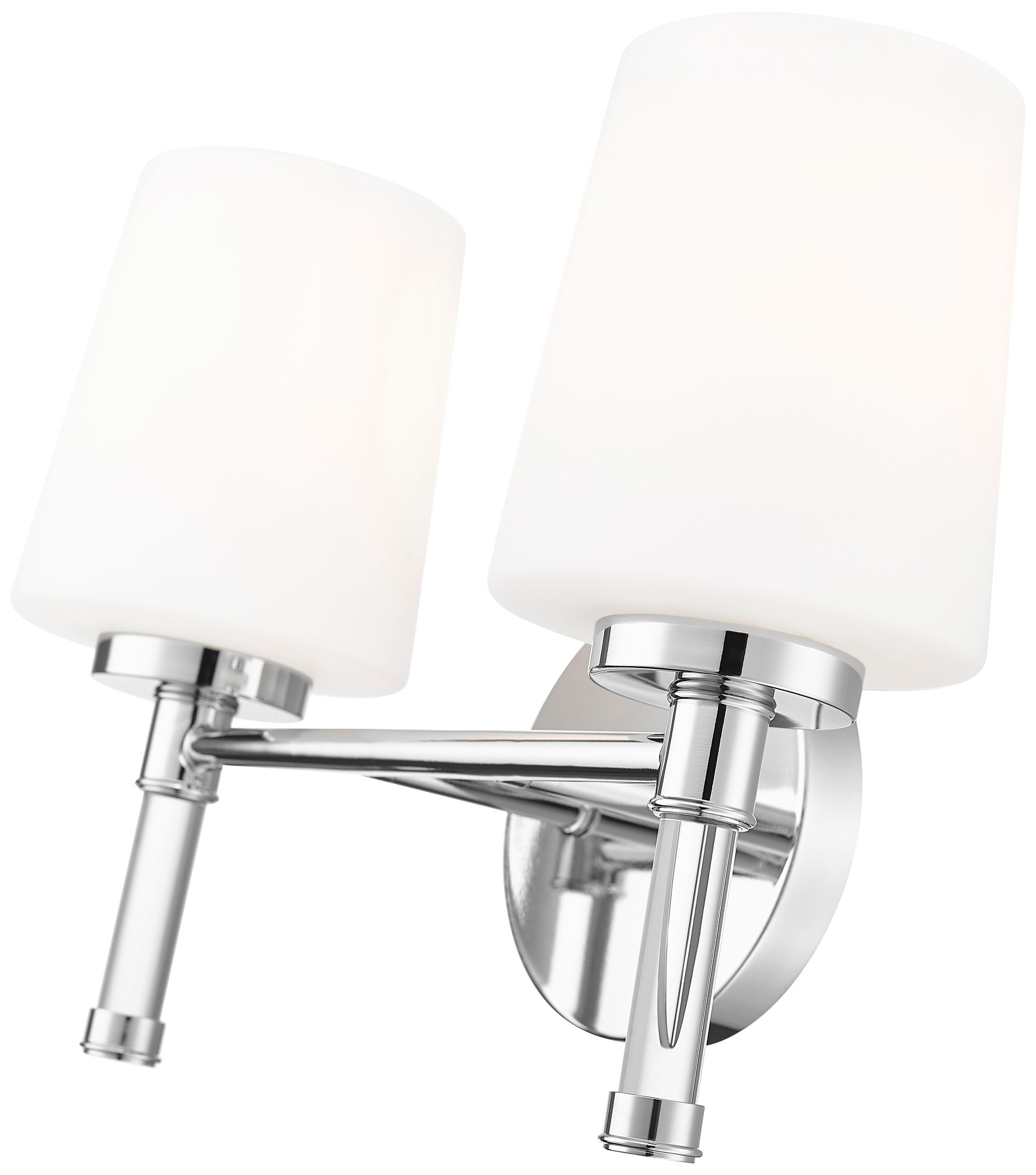 Image 6 Z-Lite Henri Chrome  2 Light Vanity with White Opal Glass Shade more views