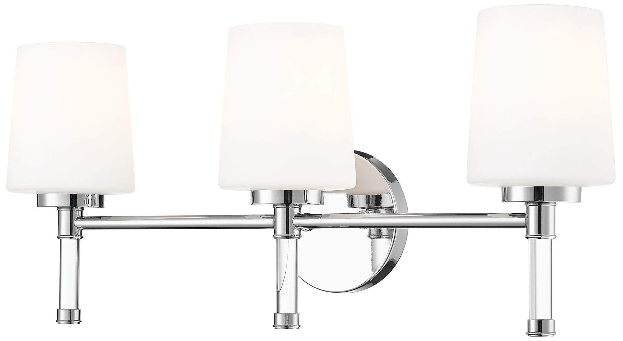 Z-Lite Henri Chrome  3 Light Vanity with White Opal Glass Shade