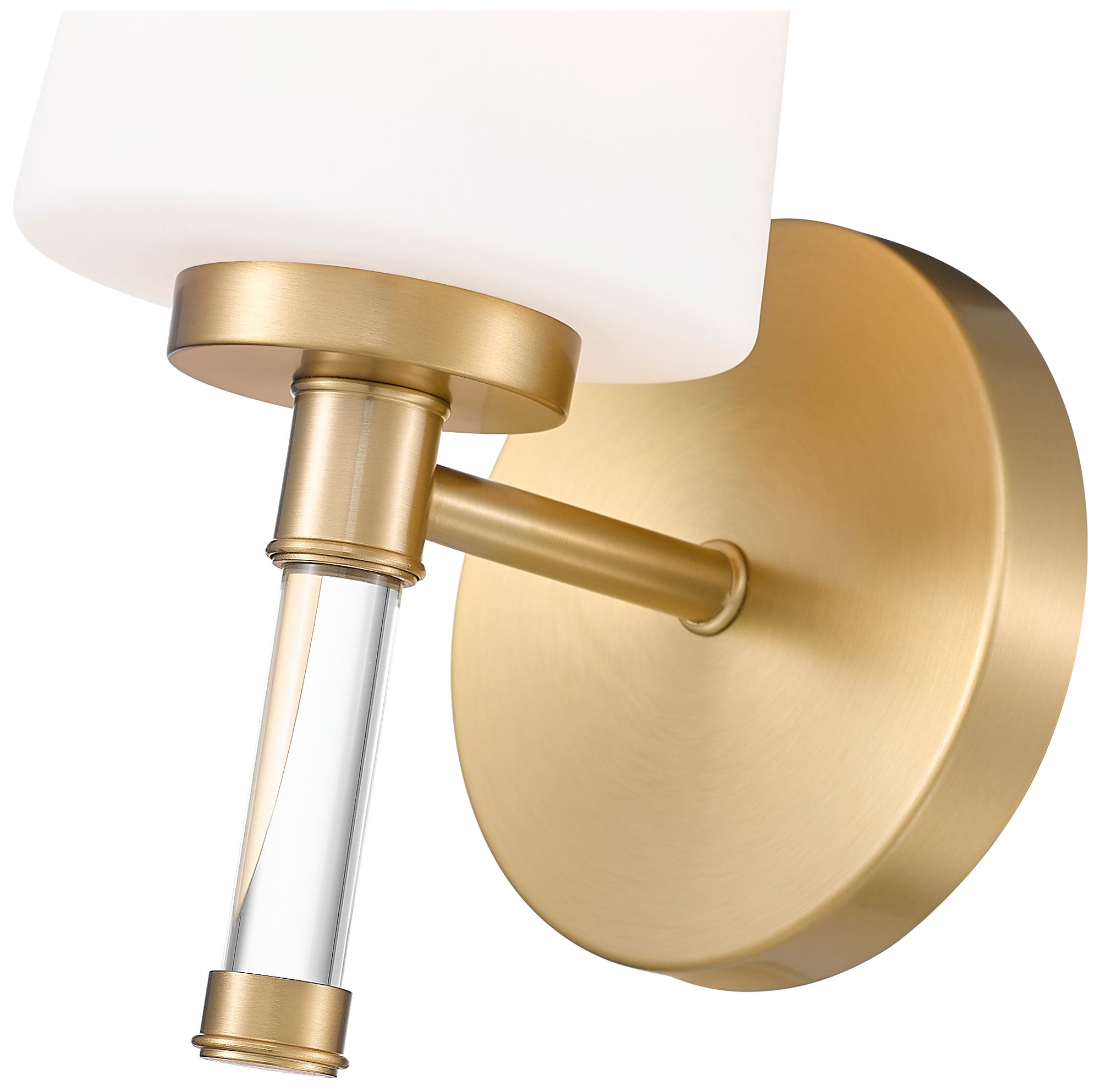 Image 6 Z-Lite Henri Modern Gold 1 Light Vanity with White Opal Glass Shade more views