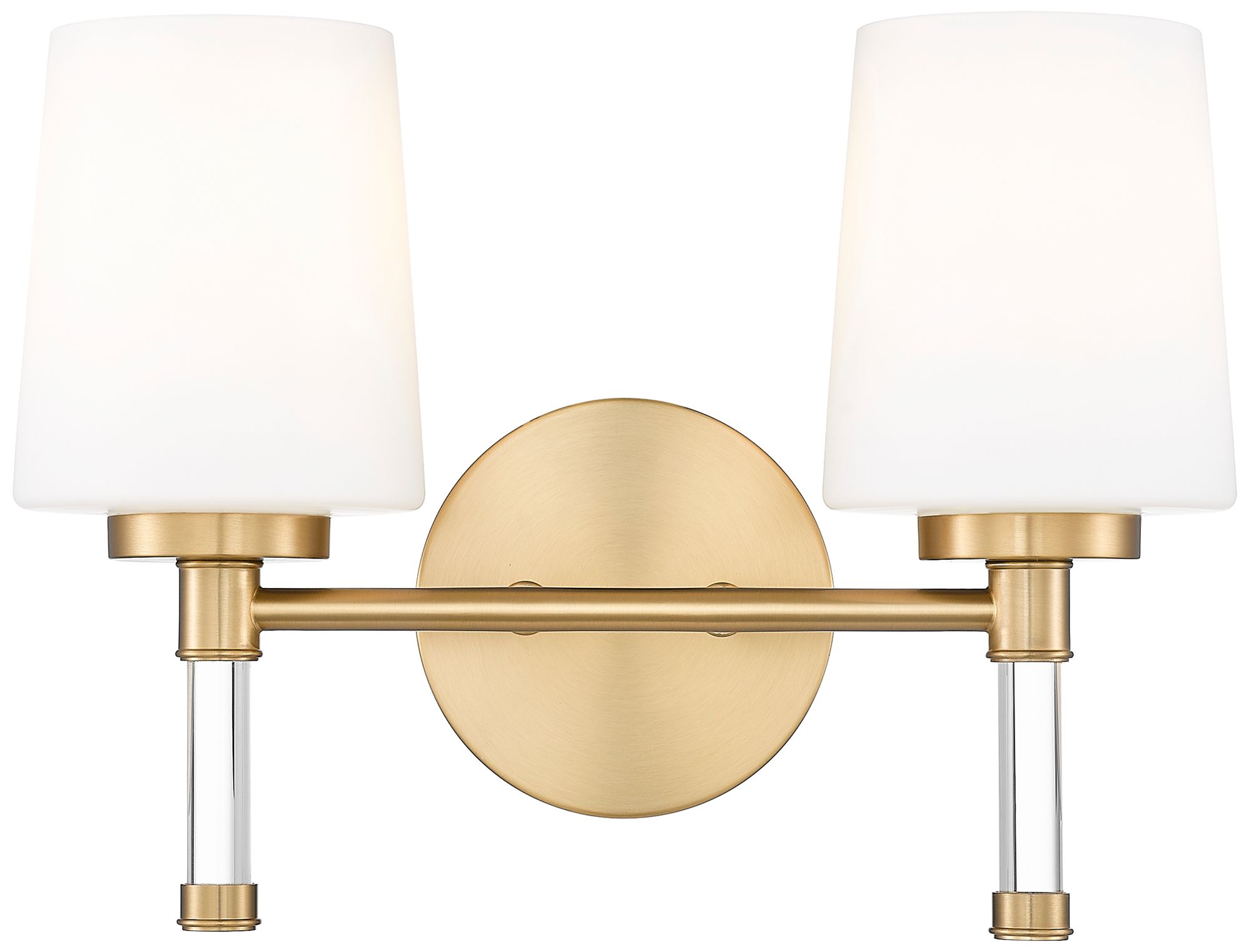 Image 4 Z-Lite Henri Modern Gold 2 Light Vanity with White Opal Glass Shade more views