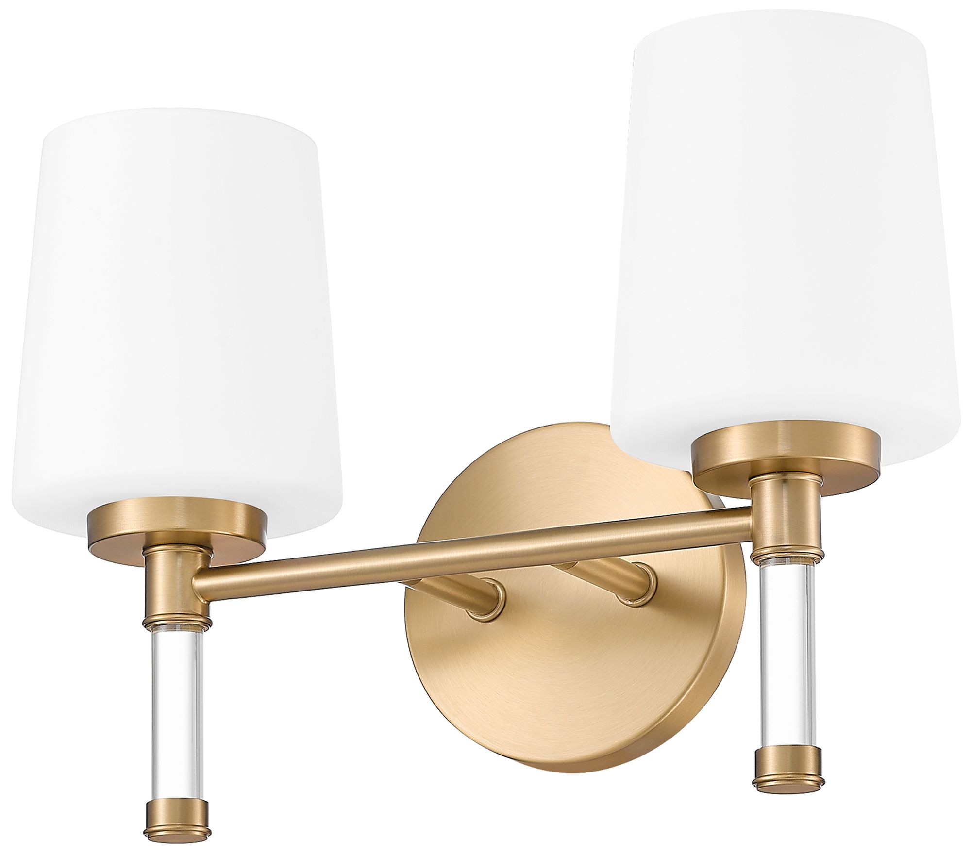 Image 7 Z-Lite Henri Modern Gold 2 Light Vanity with White Opal Glass Shade more views