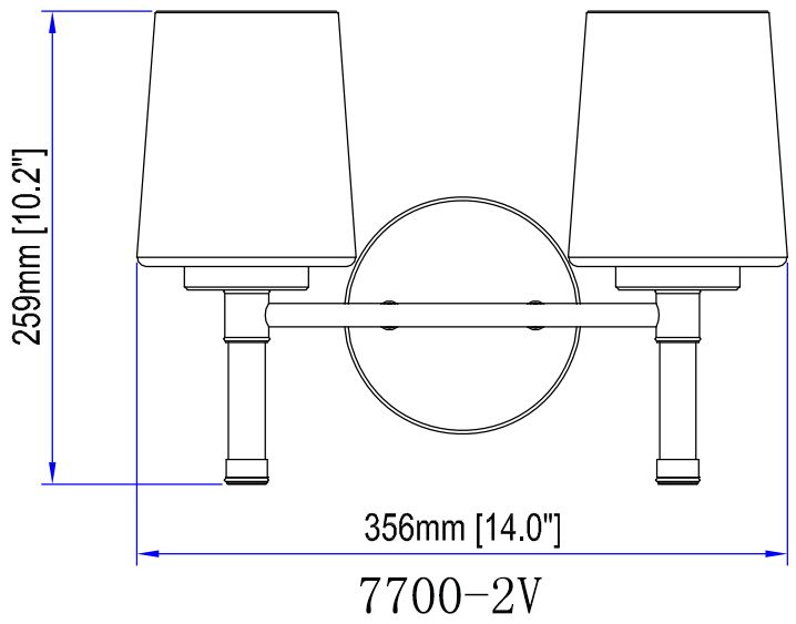 Z-Lite Henri Modern Gold 2 Light Vanity with White Opal Glass Shade