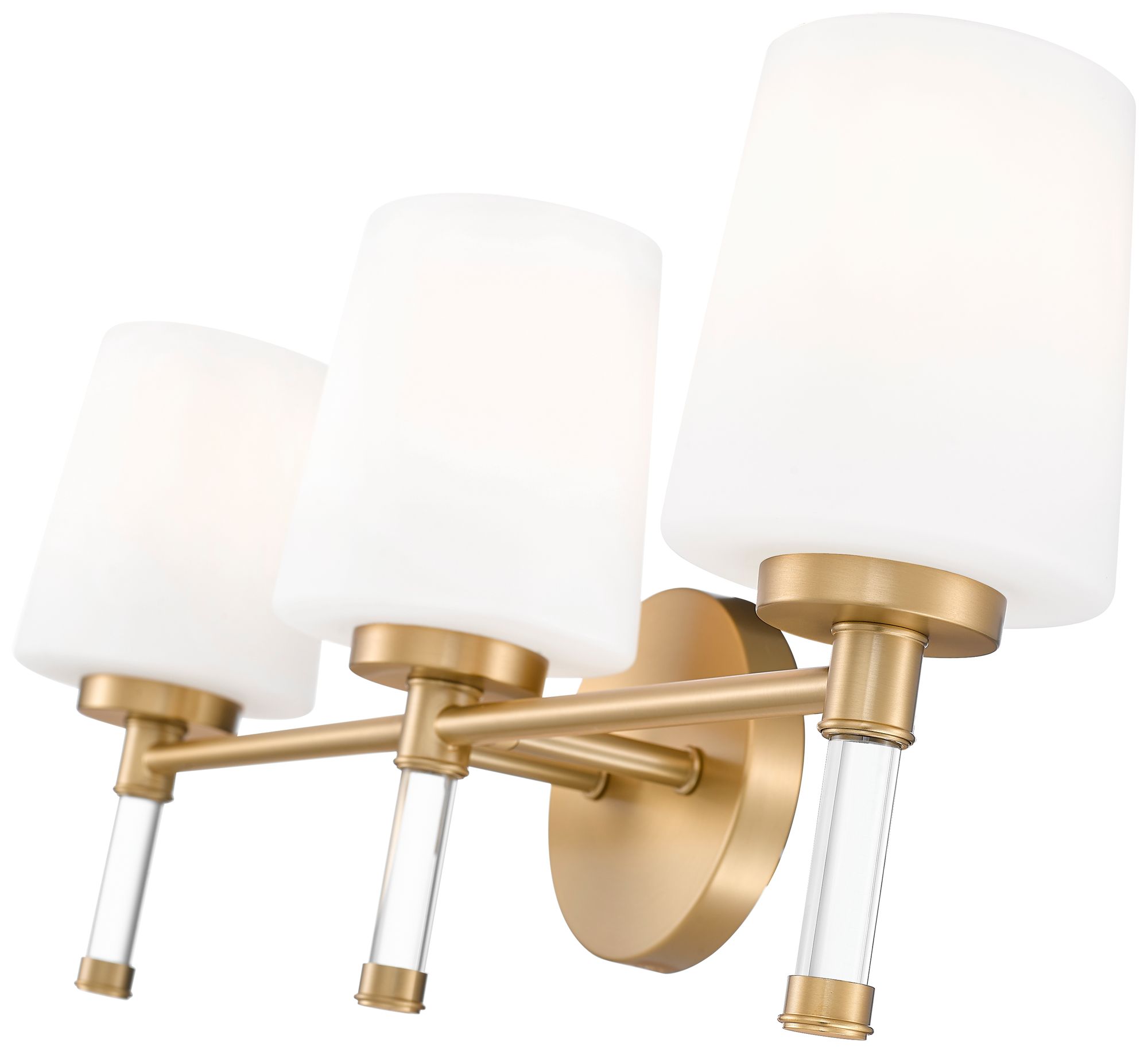 Image 6 Z-Lite Henri Modern Gold 3 Light Vanity with White Opal Glass Shade more views