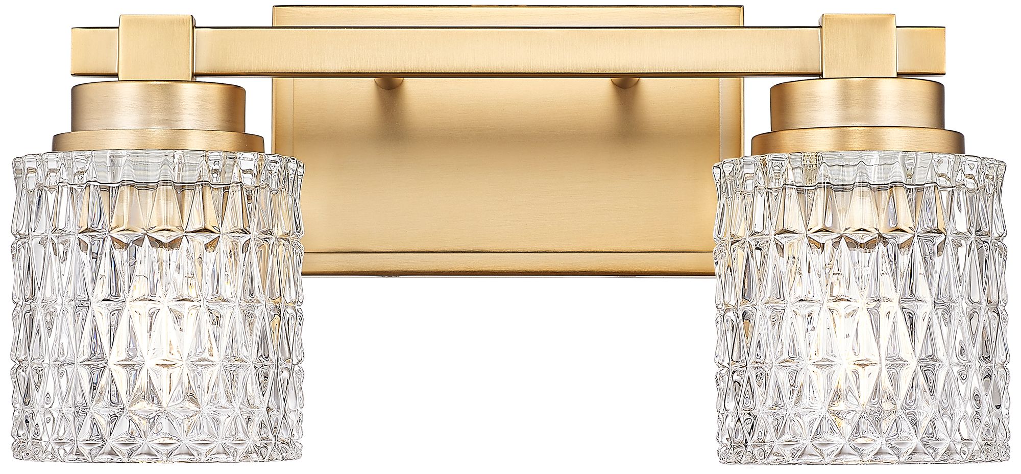 Image 4 Z-Lite Jacqueline Gold 2 Light Vanity with Clear Diamond Glass Shade more views