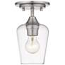 2_Z-Lite Joliet 1 Light Flush Mount in Brushed Nickel